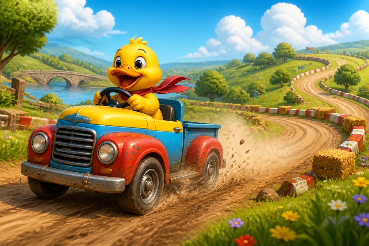 Duck Drive Truck Race: A Playful Road in Motion