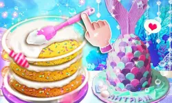 Unicorn Chef Mermaid Cake image