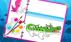 Sea Creatures Coloring Book image