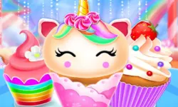 Unicorn Mermaid Cupcake Cooking Design image