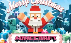 MineCraft Christmas Jigsaw Puzzle image