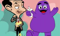 When Mr Bean meet Grimace image