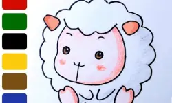 Baby sheep ColoringBook image