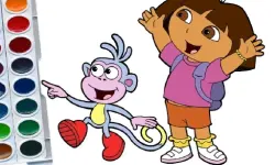 Dora The Explorer Coloring Book image