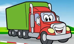 Happy Trucks Coloring image