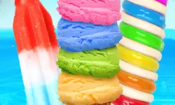 Rainbow Ice Cream And Popsicles image