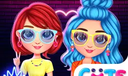 Rainbow Girls Neon Fashion image