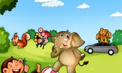Kids match memories game image