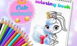 Cute Animals Coloring Book image