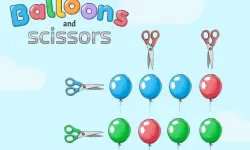 Balloons and scissors image