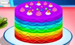 Cooking Rainbow Cake image