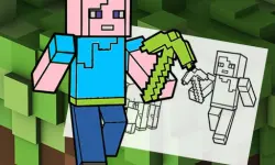 Minecraft Fun Coloring Book image