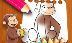 Curious George Coloring Book image