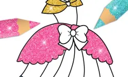 Glitter Dress Coloring image