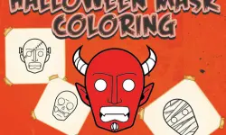 Halloween Mask Coloring Book image