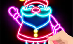Draw Glow Christmas - Draw & Color image