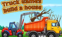 Truck games - build a house image