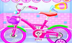 Girl Bike Fix Washing Salon image