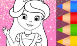 Princess Coloring Glitter - Art Game image