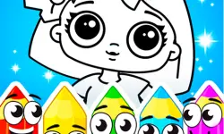 Coloring Dolls image
