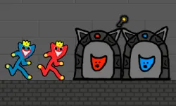 Red and Blue Stickman Huggy 2 image