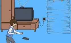 Turn on the TV image