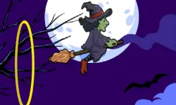 Flying witch halloween image