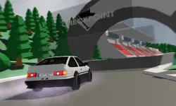 Low poly car racing image