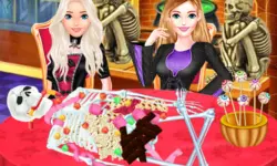 Girls Halloween Food Cooking image