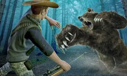Wild Bear Hunting sniper shooting image