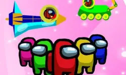 Among Us Space Colorfull - Pin Pull Game image