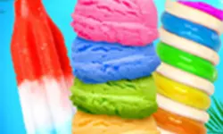 Rainbow Ice Cream And Popsicles - Icy Dessert Make image