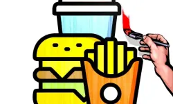 Fast Food Coloring Book image