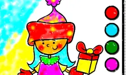 Easy Coloring SantaClaus image