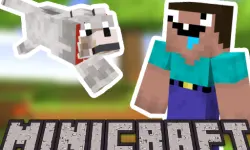 Minicraft: Steve And Wolf Adventure image