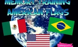 MEMORY TRAINING. AMERICAN FLAGS image