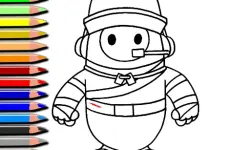 Fall Guys Halloween Coloring Bok image