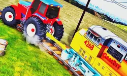 Tractor Towing Train 2022 3D image