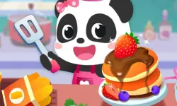 Baby Panda Breakfast Cooking image