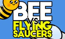 Bee vs flying saucers image