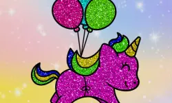Coloring Book: Glittered Unicorns image