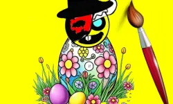 Sprunki Easter Coloring image