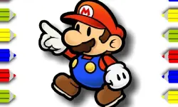 BTS Mario Coloring image