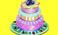Fruit Chocolate Cake Cooking image