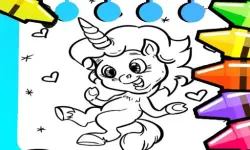 Magical Unicorn Coloring Pages image
