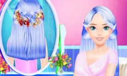 Colorful Braid Hairstyle Making image