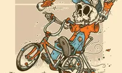 Halloween Bike Ride Jigsaw image