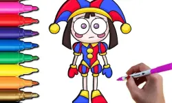 Pomni Coloring Time image