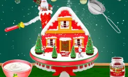 Xmas Gingerbread House Cake image