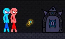 Red and Blue Stickman Rope image